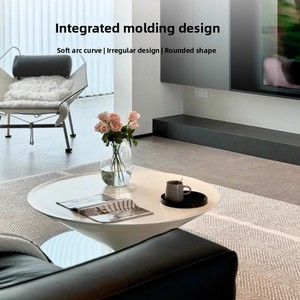 <span class=keywords><strong>Table</strong></span> <span class=keywords><strong>basse</strong></span> multifonctionnelle en métal style soucoupe volante française, plateau en acier au carbone, pour salon, petit appartement, moderne - Product Image 2