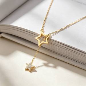 Collana con Ciondolo a Stella e Nappa per Donne, Catena alla Moda per Clavicola, Gioielli Trendy per Uso Quotidiano - Product Image 1