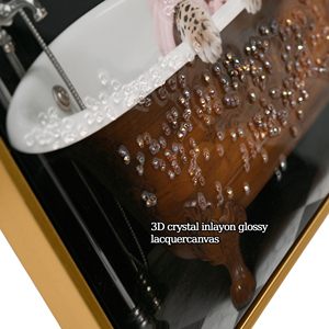 Póster con impresión artística de tigre en la bañera, <span class=keywords><strong>carteles</strong></span> decorativos <span class=keywords><strong>para</strong></span> baño, impresiones <span class=keywords><strong>para</strong></span> el baño, cuadro <span class=keywords><strong>para</strong></span> el hogar, galería de obras de arte - Product Image 5