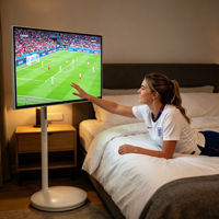 Monitor Portátil Inalámbrico Android de 32 Pulgadas con Pantalla Táctil, TV Inteligente, 120Hz, Blanco, Batería, Soporte Totalmente Ajustable, Venta al Por Mayor