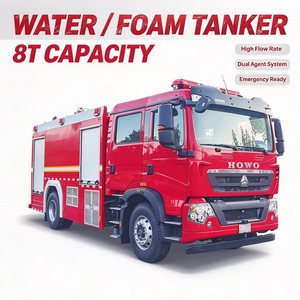 Camión de Bomberos de Agua y Espuma Sinotruk HOWO de 8t para Incendios Comunitarios y Industriales con Bomba de Alta Presión y Monitor - Product Image 1