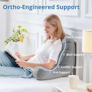 Almohada de terciopelo gris <span class=keywords><strong>para</strong></span> <span class=keywords><strong>la</strong></span> espalda, <span class=keywords><strong>cama</strong></span> <span class=keywords><strong>para</strong></span> <span class=keywords><strong>sentarse</strong></span>, cojín de apoyo <span class=keywords><strong>para</strong></span> el respaldo, almohada de lectura con reposabrazos <span class=keywords><strong>para</strong></span> juegos, sentado <span class=keywords><strong>en</strong></span> <span class=keywords><strong>la</strong></span> <span class=keywords><strong>cama</strong></span>, adulto - Product Image 5