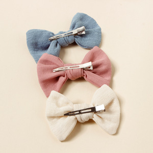 Vendita calda graziose bambine fiocchi forcine per capelli per bambini Candy Color barretta stampa floreale spilla accessori - Product Image 3