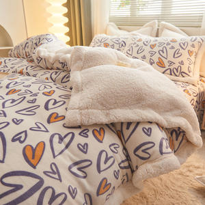 Ensemble <span class=keywords><strong>de</strong></span> literie 4 en 1 en coton brossé marron blanc housse <span class=keywords><strong>de</strong></span> couette King Size ensemble <span class=keywords><strong>de</strong></span> literie en drap <span class=keywords><strong>de</strong></span> <span class=keywords><strong>lit</strong></span> - Product Image 6