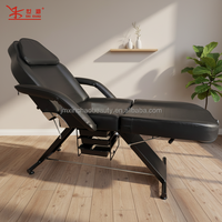 Table de soin pliable en acier inoxydable avec pieds et dossier réglables pour usage commercial (hôtels et salons)