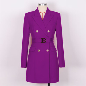<span class=keywords><strong>Manteau</strong></span> élégant pour femme 2025, style coréen, long, décontracté, uni, coupe ample amincissante, pour le printemps - Product Image 1
