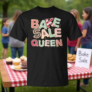 Camiseta Bake Sale Queen para madres de estudiantes, diseño gráfico divertido - Product Image 3
