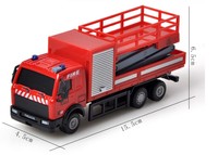 Vente en gros 1/55 Jouet à tirer en arrière Véhicule Hélicoptère Camion de pompiers de haute qualité