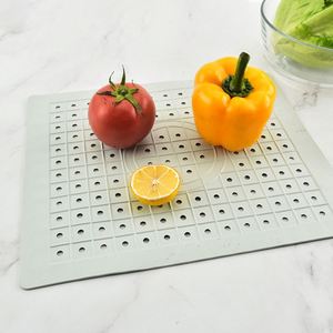 Drying Dishes Heat Insulation <b>Protector</b> Multifunctional Quick Drain Kitchen <b>Table</b> Anti Slip Soft Rubber Silicone Sink Mat - Product Image 5