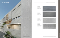 Revêtement mural en pierre flexible MCM en terrazzo gris, ignifuge, imperméable, texture marbre, pour décoration extérieure et intérieure