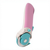 Cutter rotatif de 45 mm pour tissu, cuir, feutre, outil ergonomique de couture et de matelassage avec lame auto-rétractable et changement rapide de lame