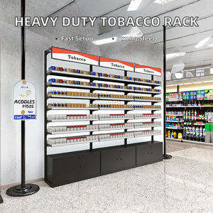 Exhibidor Metálico Resistente en Forma de L de Una Sola Cara para Tiendas de Conveniencia, Estante para Cigarrillos, Vitrina para Tabaco con Caja de Luz - Product Image 2