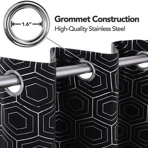 Rideaux occultants gris à œillets, 1 pièce, pour le salon, à imprimé thermique, pour fenêtre de chambre à coucher, allemagne - Product Image 4