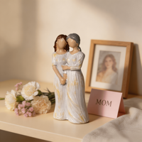 Statuette en résine Mère et Fille pour la décoration de table de chambre, cadeau commémoratif pour la Fête des Mères
