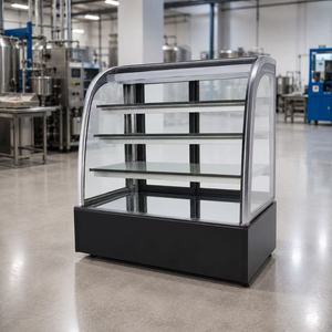 Vitrina Refrigerada Comercial con Vidrio Curvo 2-8 ° Vitrina Refrigerada para Exhibición de Alimentos, Pasteles y Bebidas, 220V 50Hz, para Restaurante - Product Image 3
