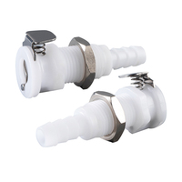 Raccords de tuyauterie à déconnexion rapide CPC avec clapet anti-retour, à montage sur panneau, pour tuyaux de 1/4, 5/16, 3/8, 1/8, 3/16
