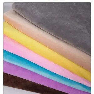 Großhandels preis 200Gsm Velboa, 92% Polyester 8% Spandex Shining Super Soft Crystal Velvet Fleece Stoff für flauschiges Spielzeug/