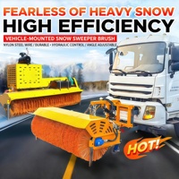 Brosse à neige montée sur véhicule routier municipal, légère et haute performance, moteur diesel, 30 degrés de déviation, garantie 1 an