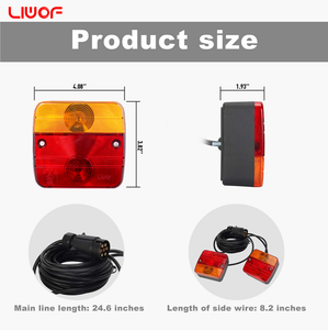 Kit de Luces Traseras para <span class=keywords><strong>Remolque</strong></span> Estándar Europeo de 7 Pines, 4 Funciones, Impermeable, Alta Luminosidad, 12V/24V, Universal para Camiones y Remolques - Product Image 5