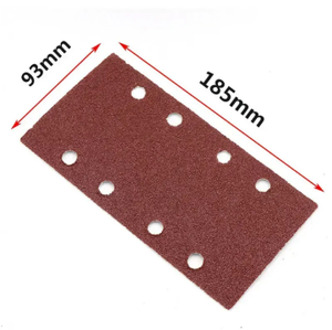 OUDU Livraison 24h 60PCS pour Velcro 8 trous 93x185mm Papier abrasif Oxyde d'aluminium Disque abrasif pour meuleuse vibrante 25mm <span class=keywords><strong>Pierre</strong></span> - Product Image 2