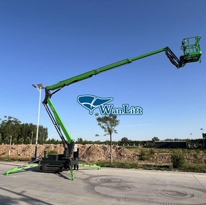 Wanlift China Track Crawler Spider Boom Lift Platform <strong>Tracked</strong> Man Price Telescoping Lift <strong>Cherry</strong> <strong>Picker</strong> for <strong>Sale</strong> Control Remote - Product Image 6