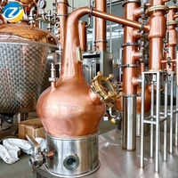 ZJ 20L Mini taille Double Pot encore cuivre Pot distillateur alcool faisant Distillation laboratoire utiliser encore Machine