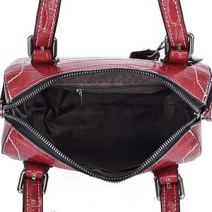 Trendy Genuine Leather Women's Crossbody <b>Handbag</b> <b>Summer</b> Cowhide Lichee Pattern Eco-Friendly Waterproof Zipper Closure 1-1.9L - Product Image 5