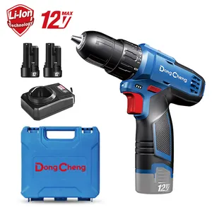 Dongcheng New Model 12V Platform Battery-powered Drill Variable Speed Wood Drill Cordless Driver Drill