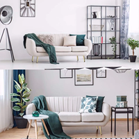 Pieds de meubles modernes en fer doré coniques avec design biseauté et droit pour remplacement de canapé, table ou armoire