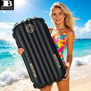 Planche de surf gonflable robuste en tissu compact, tapis de surf gonflable à levage dynamique, bodyboard pour sports nautiques - Product Image 4