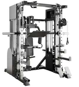 Smith machine completo trainer per la forza fitness casa multi-funzionale gantry per uccelli panca e tozzo all-in-one rack