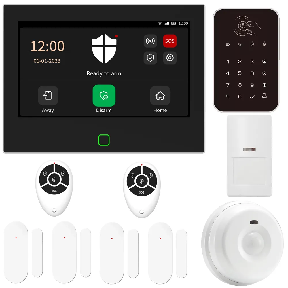 Alexa Google Compatible Tuya Smart Alarm System GSM Wifi 433mhz Wireless Home Burglar Security Alarm Systems Kit