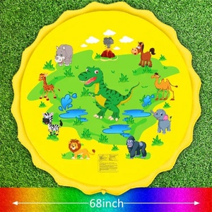 Almohadilla inflable redonda grande para salpicaduras de 170cm para niños, alfombrilla de juego de agua para exteriores, piscina rociadora para niños pequeños, almohadilla de pulverización de refrigeración de verano - Product Image 6