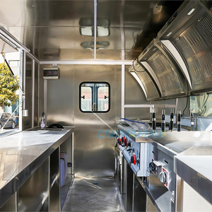 Food Truck Chammp per Hot Dog e BBQ con Costruzione in Fibra di Vetro, <span class=keywords><strong>Cucina</strong></span> Completa, Servizio di Patatine, Servizio di Ristorazione Mobile - Product Image 1