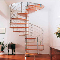 Escalier en colimaçon de luxe DAIYA avec rampe en acier pour petits espaces