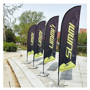 Bandera Publicitaria Personalizada con Logotipo, Tejida, para Negocios, Eventos Deportivos, Playa, Forma <span class=keywords><strong>de</strong></span> Lágrima, Exterior, Bandera Tipo Pluma - Product Image 2