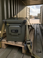Boîte de rangement antivol pour véhicule, maison et utilisation sur le terrain, avec boîte à munitions en métal renforcé