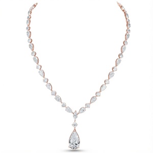 สร้อยคอเพชรทรงหยดน้ำ Grandeur Pear Drop - ทอง 9k, 14k, 18k - Product Image 3