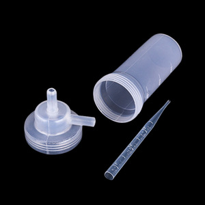 Bouteille d'absorption en plastique, flacon tampon à bulles en polyéthylène PE pour la collecte de gaz en laboratoire 75 ml 100 ml - Product Image 4