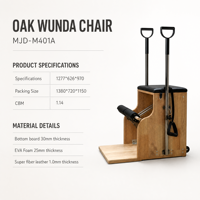 Silla de Pilates Wunda a Precio de Fábrica, Silla de Estabilidad con Asiento Acolchado para Gimnasio en Casa y Estudio