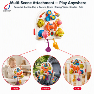 Juguetes Montessori Chengji, Desarrollo Cognitivo, Actividad para Niños Pequeños, Tablero de Actividades 3 en 1 Colorido, Habilidades Motoras Finas, Aprendizaje Temprano - Product Image 3