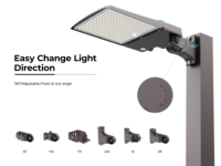 500W LED route et parking réverbère cellule photoélectrique corps en aluminium d'inondation extérieure certifié ETL IP66