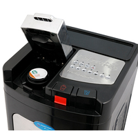 Distributeur d'eau chaude, ambiante et froide avec cafetière, chargement par le bas ou eau du robinet, noir, refroidissement par compresseur, CE, CB, CSAus