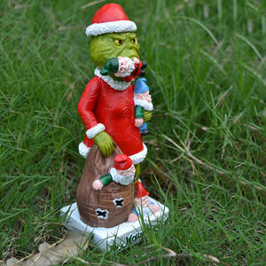 Venta al por mayor <span class=keywords><strong>Grinch</strong></span> estatua resina decoración navideña personalizada OEM personaje escultura para vacaciones y exhibición al por menor - Product Image 2