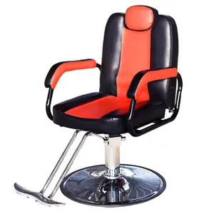 مضخة هيدروليكية مستلق cadeira de barbeiro silla de peluquero معدات صالون تجميل للرجال كراسي صالون حلاقة سوداء