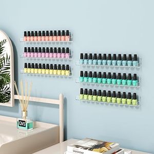 Présentoir mural pour vernis à ongles en acrylique, qualité salon, support détachable de 3 mm pour la maison et une organisation pratique - Product Image 4