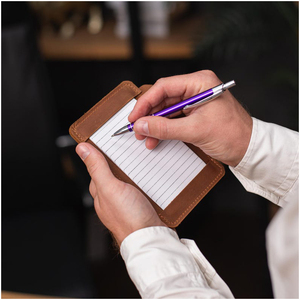 Cá nhân lưu ý chủ thẻ tối giản 3x5 inch chỉ số chủ thẻ cầm tay trường hợp trong cao cấp da nâu - Product Image 5