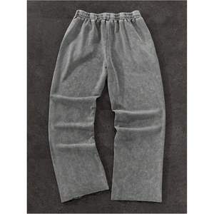 Pantalones Deportivos Holgados Personalizados para Hombre, Pierna Recta, Cintura Elástica con Cordón, Pantalones Casuales de Estilo Urbano, Transpirables, de Algodón, con Bolsillos - Product Image 5