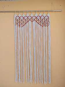 Handcrafted Macrame Wave <b>Curtain</b> Bohemian Yarn Decorative Door Window <b>Drape</b> for Home Office Hotel - Product Image 2