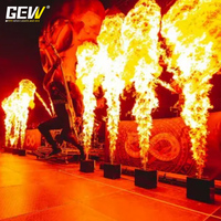 Machine à flammes électriques GEVV 200W à tête unique, écran numérique DMX, commande manuelle, pour scène et concert
